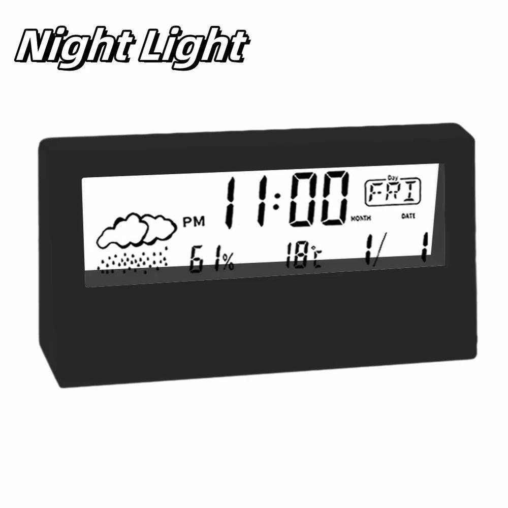 Digital Thermo Hygrometer Clock With Temperature And Humidity Display 4