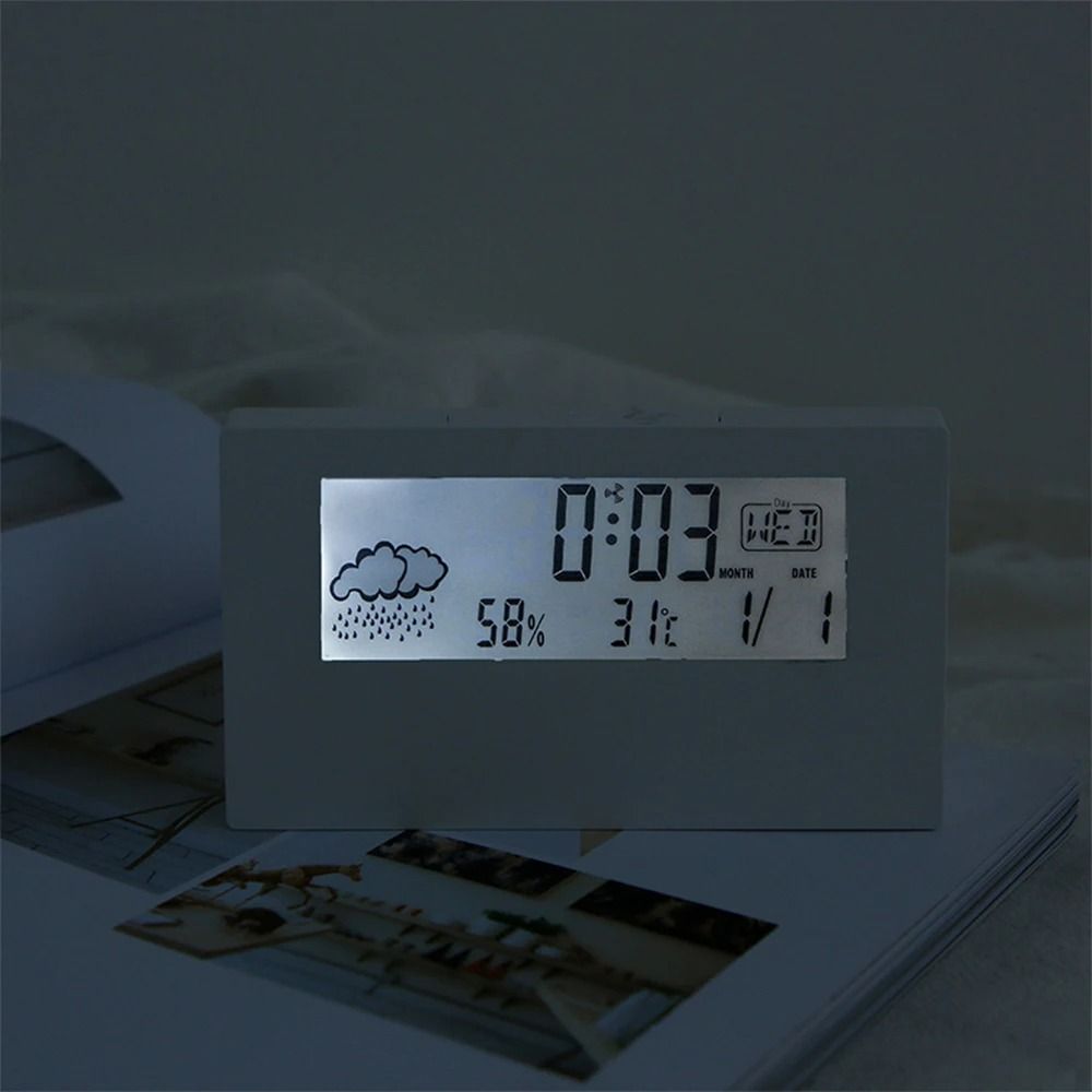 Digital Thermo Hygrometer Clock With Temperature And Humidity Display 5