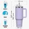 Insulated Stainless Steel Tumbler With Handle And Straw Large Capacity 2