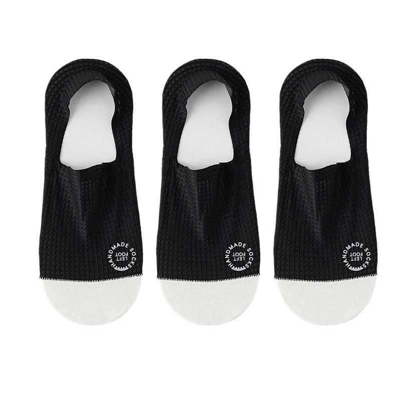Mens Invisible Boat Socks Breathable Sweat Absorbing Mesh Socks 11