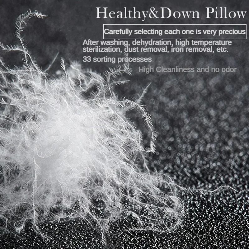 Luxury Goose Down Pillow With Soft Cotton Cover 2