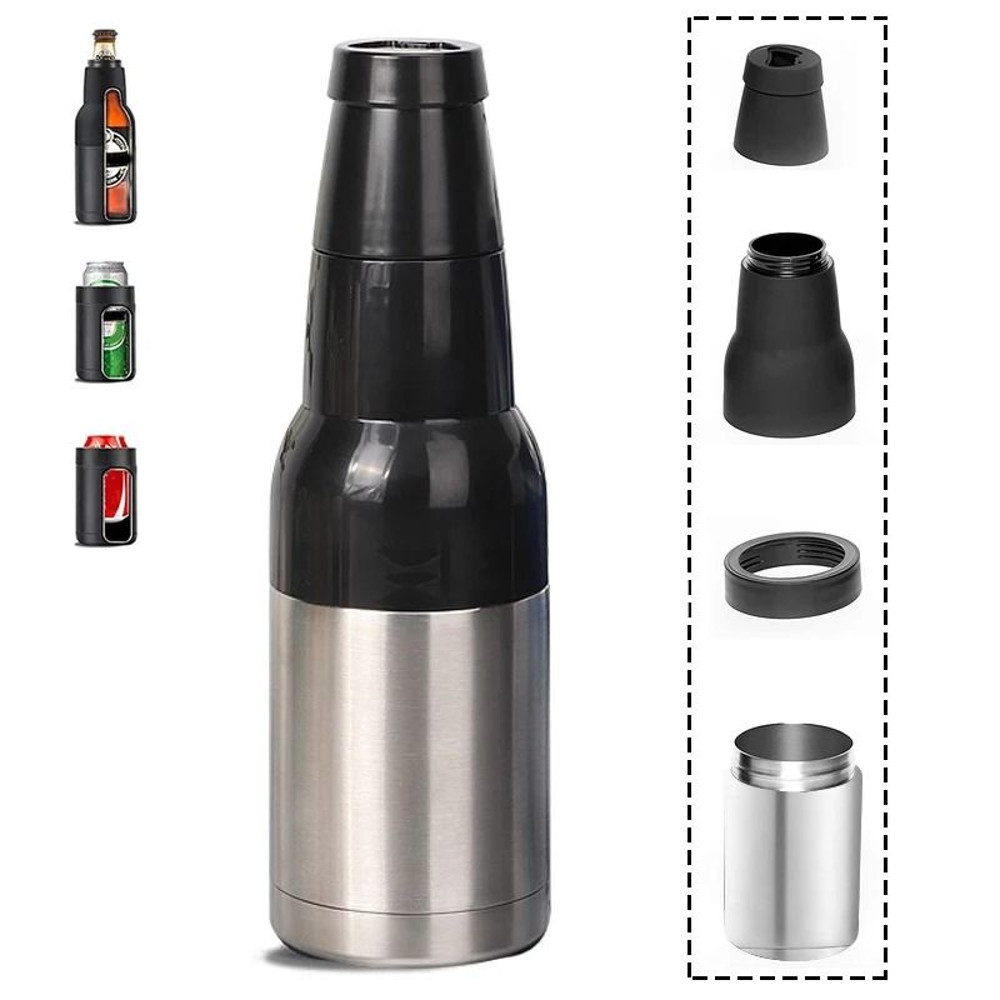 Insulated Stainless Steel Drink Can Cooler With Built In Opener 7