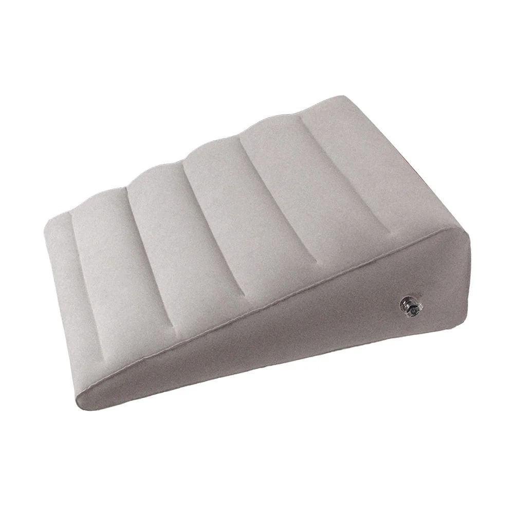 Portable Inflatable Wedge Leg Pillow For Sleeping And Flight Comfort 1
