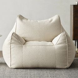 oversized bean bag pouf cover for floor seating and lounging