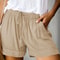 High Waist Wide Leg Twill Summer Shorts For Women 12