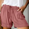 High Waist Wide Leg Twill Summer Shorts For Women 14