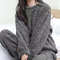 Velvet Ribbed Fleece 2 Piece Lounge Set For Women 12
