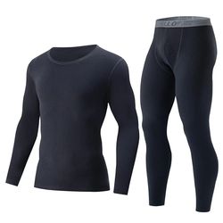 mens thermal underwear long sleeve top and pants set