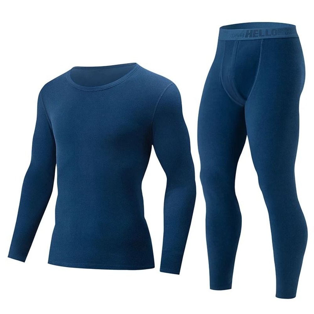 Mens Thermal Underwear Long Sleeve Top And Pants Set 1