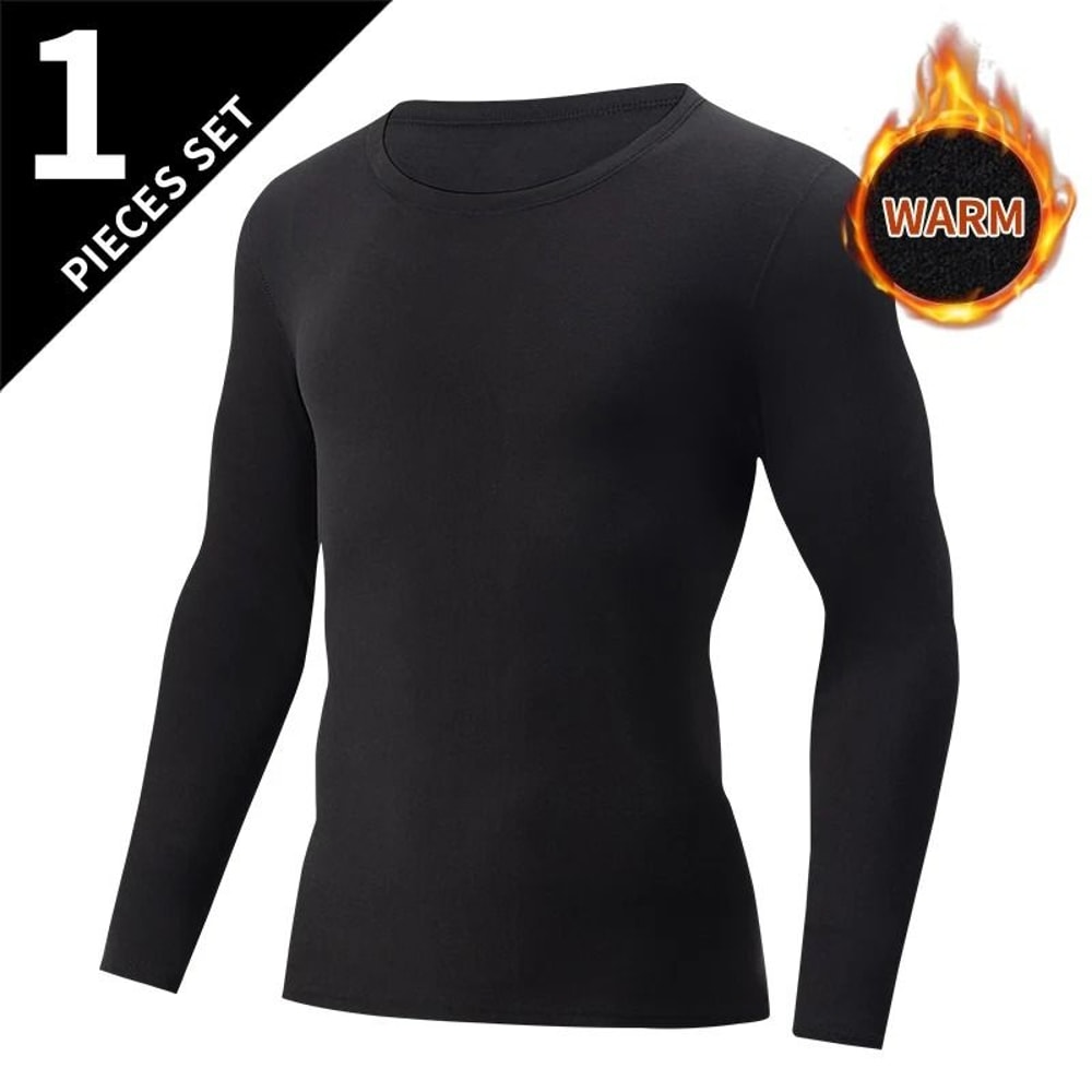 Mens Thermal Underwear Long Sleeve Top And Pants Set 9