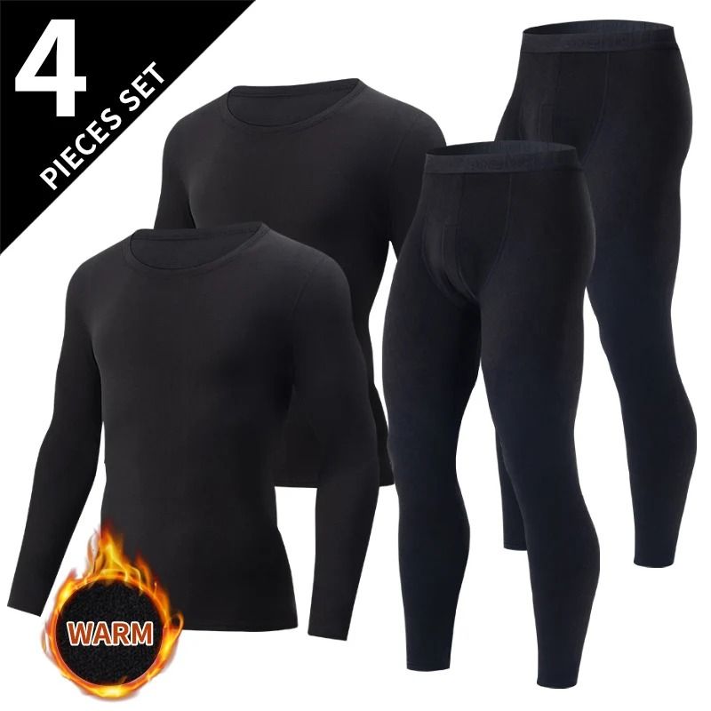 Mens Thermal Underwear Long Sleeve Top And Pants Set 14