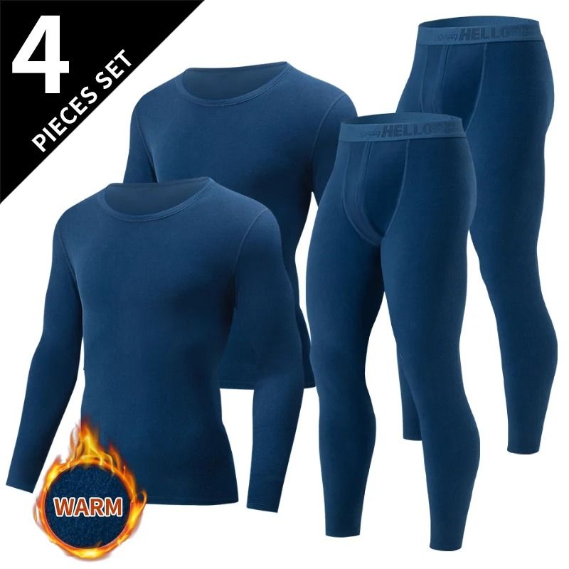 Mens Thermal Underwear Long Sleeve Top And Pants Set 15