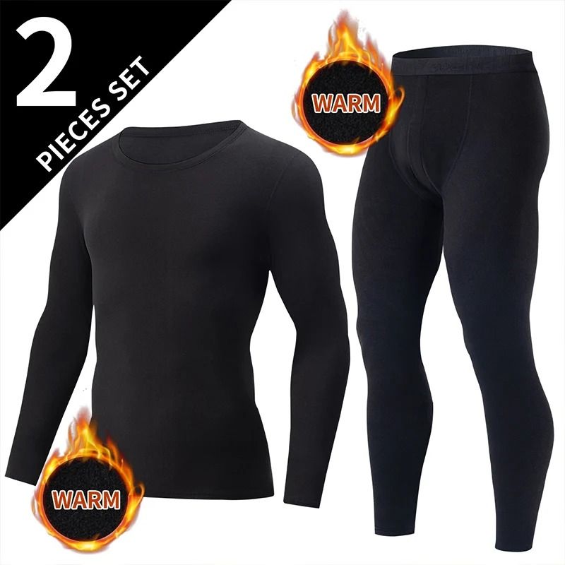 Mens Thermal Underwear Long Sleeve Top And Pants Set 7