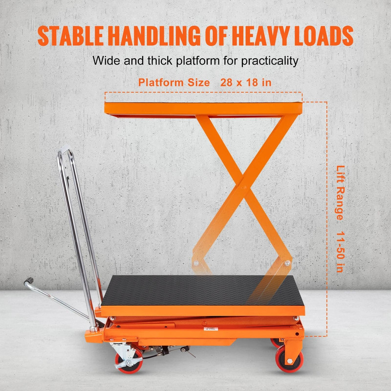 Heavy Duty Hydraulic Lift Table Cart 2
