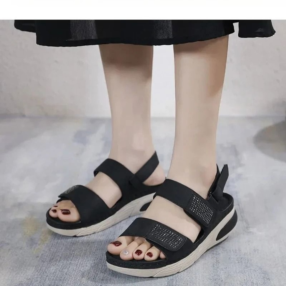 Womens Summer Wedge Sandals Open Toe Slingback Platform Shoes 1