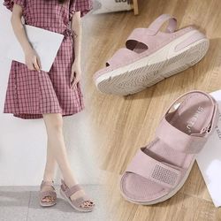 womens summer wedge sandals open toe slingback platform shoes