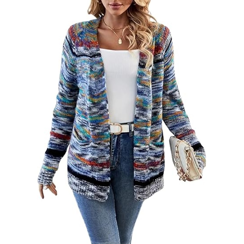 Sweater Knitted Cardigan Thin Loose Jacket For Women Casual Y2K Crop Clothes Elegant Female Clothin 4