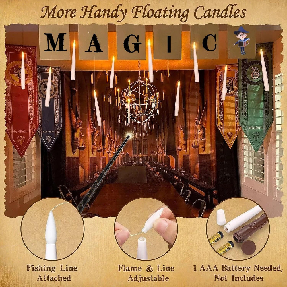 Magical LED Floating Candle Set With Remote Wand For Weddings And Holiday Home Decor 5