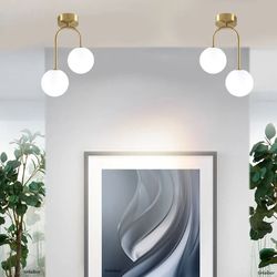 modern acrylic ball ceiling light fixture for bedroom corridor and home decor