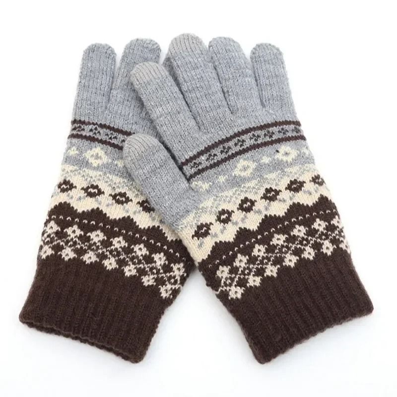 Warm Stretch Knit Touch Screen Gloves For Women And Men Winter Mittens 16