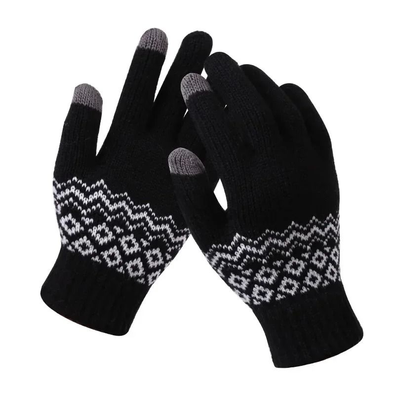 Warm Stretch Knit Touch Screen Gloves For Women And Men Winter Mittens 21