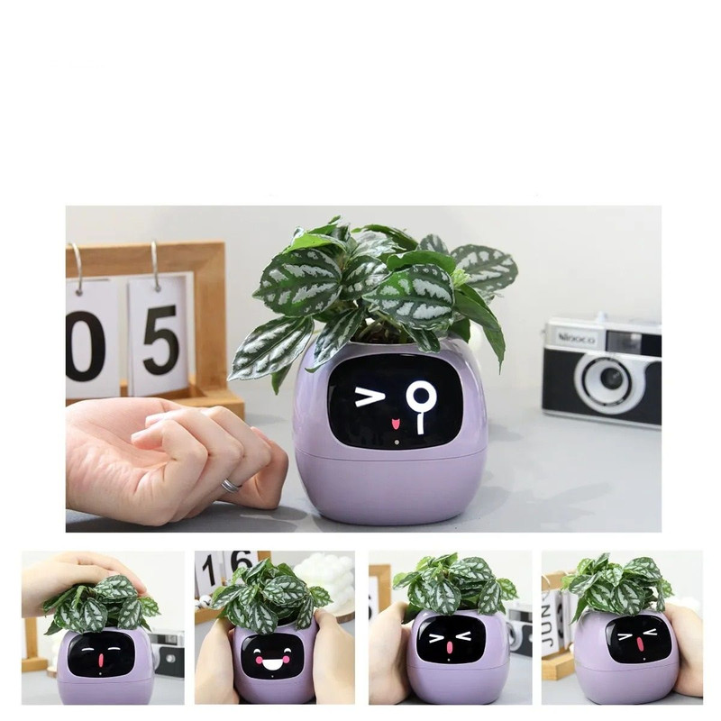 Interactive AI Smart Planter With Expressions And Sensor Technology 1