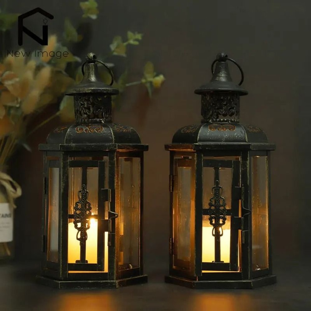Vintage Nordic Hanging Lantern Candle Holder For Home And Wedding Decor 0