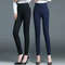 Elegant High Waist Straight Pants For Women With Elastic Waistband 1