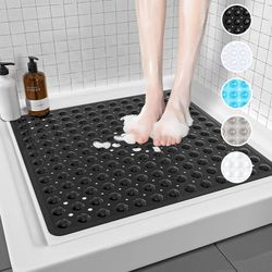 non slip shower bath mat with suction cups for bathroom floor safety