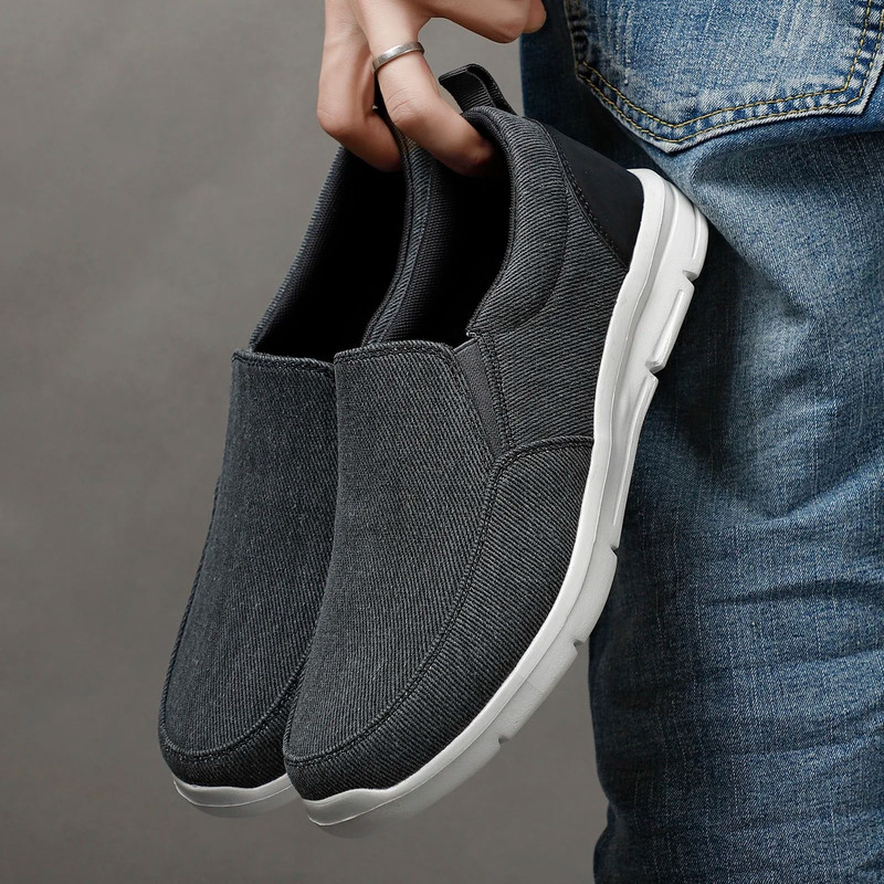 Mens Summer Canvas Slip On Sneakers Breathable Casual Loafers 6