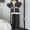 Womens Winter Pajama Set Long Sleeve Top And Elastic Waist Pants 14