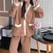 Womens Winter Pajama Set Long Sleeve Top And Elastic Waist Pants 15