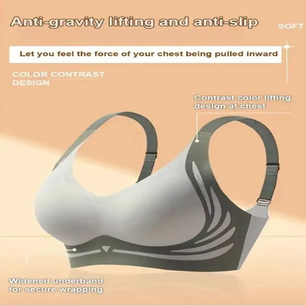 Women Seamless Push Up Wireless Bra Full Coverage Soft Support 4