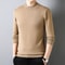 Mens Half Turtleneck Knit Sweater Casual Solid Color Pullover 3