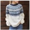 Womens Crew Neck Knit Sweater Casual Pullover 0