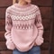 Womens Crew Neck Knit Sweater Casual Pullover 2