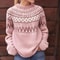 Womens Crew Neck Knit Sweater Casual Pullover 5