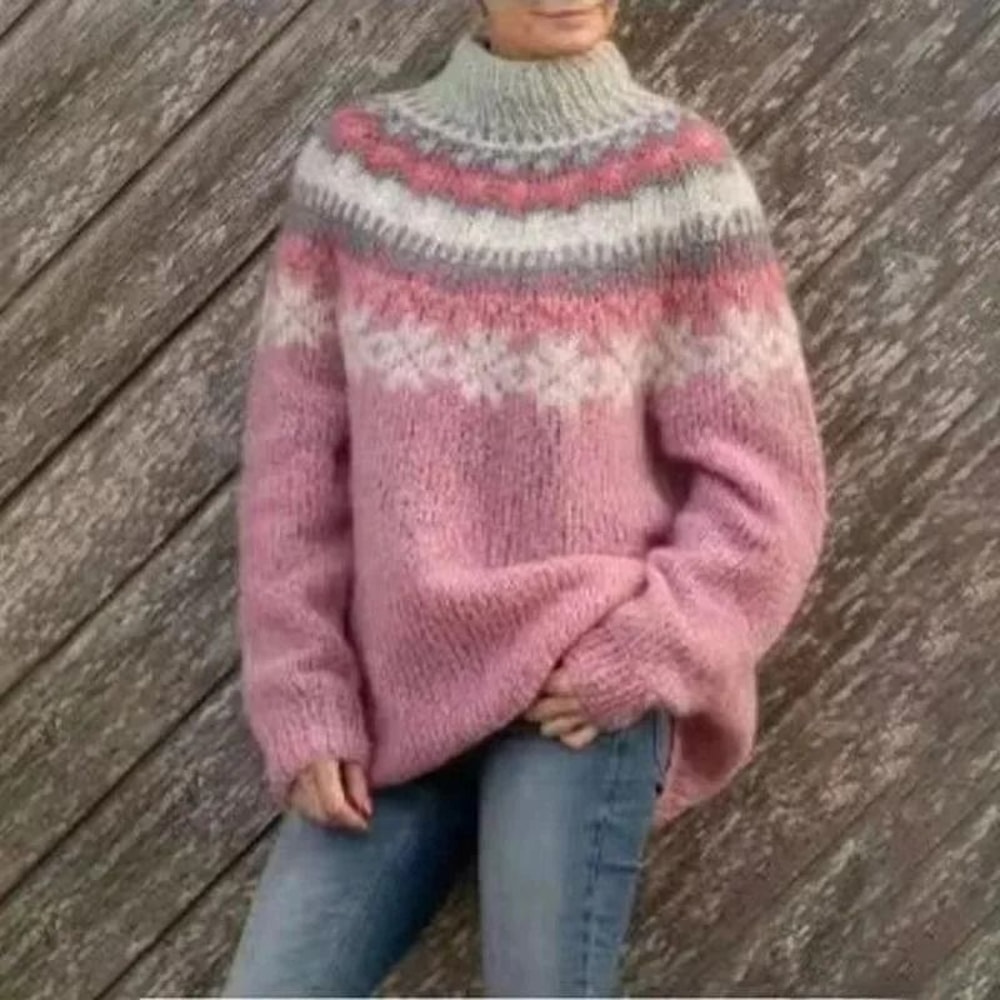 Womens Crew Neck Knit Sweater Casual Pullover 6