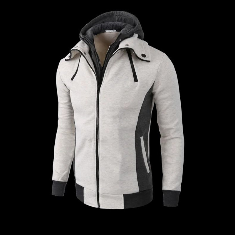 Mens Zip Up Fleece Bomber Jacket Hooded Casual Coat 7