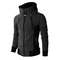 Mens Zip Up Fleece Bomber Jacket Hooded Casual Coat 2