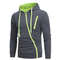Mens Zip Up Fleece Bomber Jacket Hooded Casual Coat 4