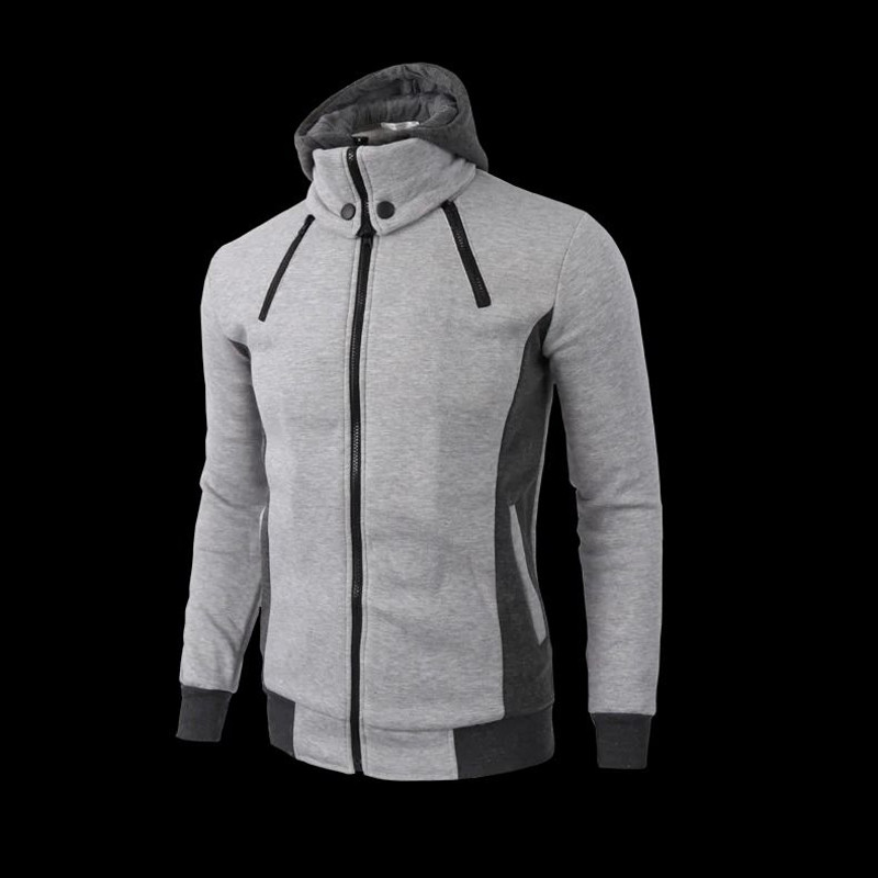 Mens Zip Up Fleece Bomber Jacket Hooded Casual Coat 6