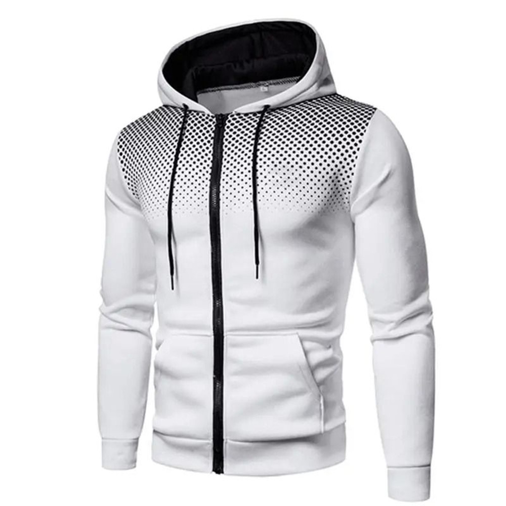 Mens Zip Up Fleece Bomber Jacket Hooded Casual Coat 9