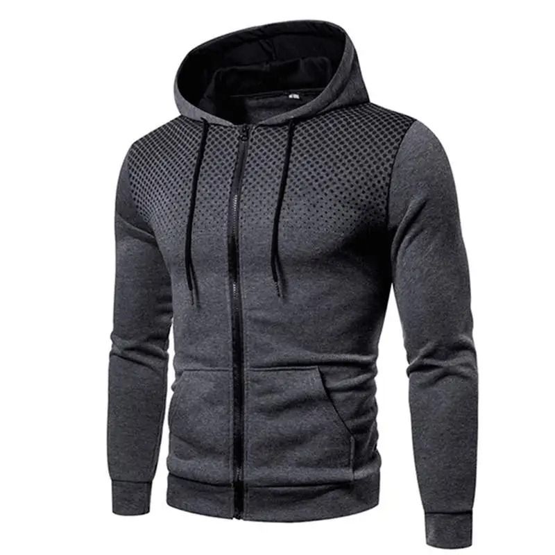 Mens Zip Up Fleece Bomber Jacket Hooded Casual Coat 11