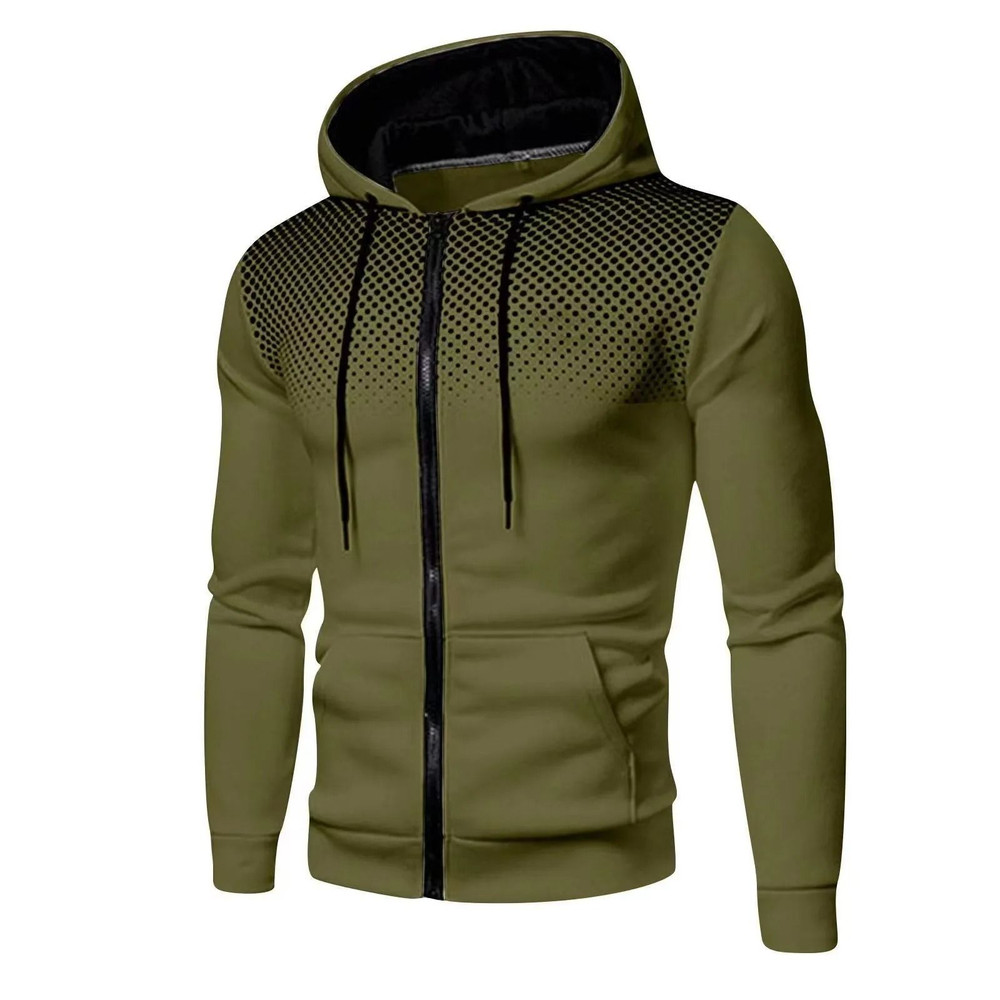 Mens Zip Up Fleece Bomber Jacket Hooded Casual Coat 14
