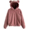 Womens Plush Rabbit Ear Hoodie With Long Sleeves 6