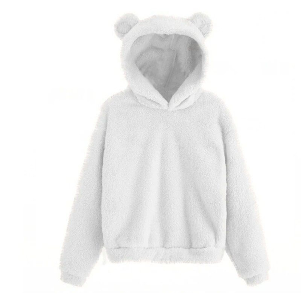Womens Plush Rabbit Ear Hoodie With Long Sleeves 9