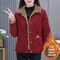 Plus Size Corduroy Short Coat With Long Sleeves 0