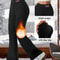 High Waisted Plush Bell Bottom Pants For Winter Warmth 0