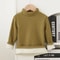 Children Long Sleeve Half High Collar T Shirt For Boys And Girls 3
